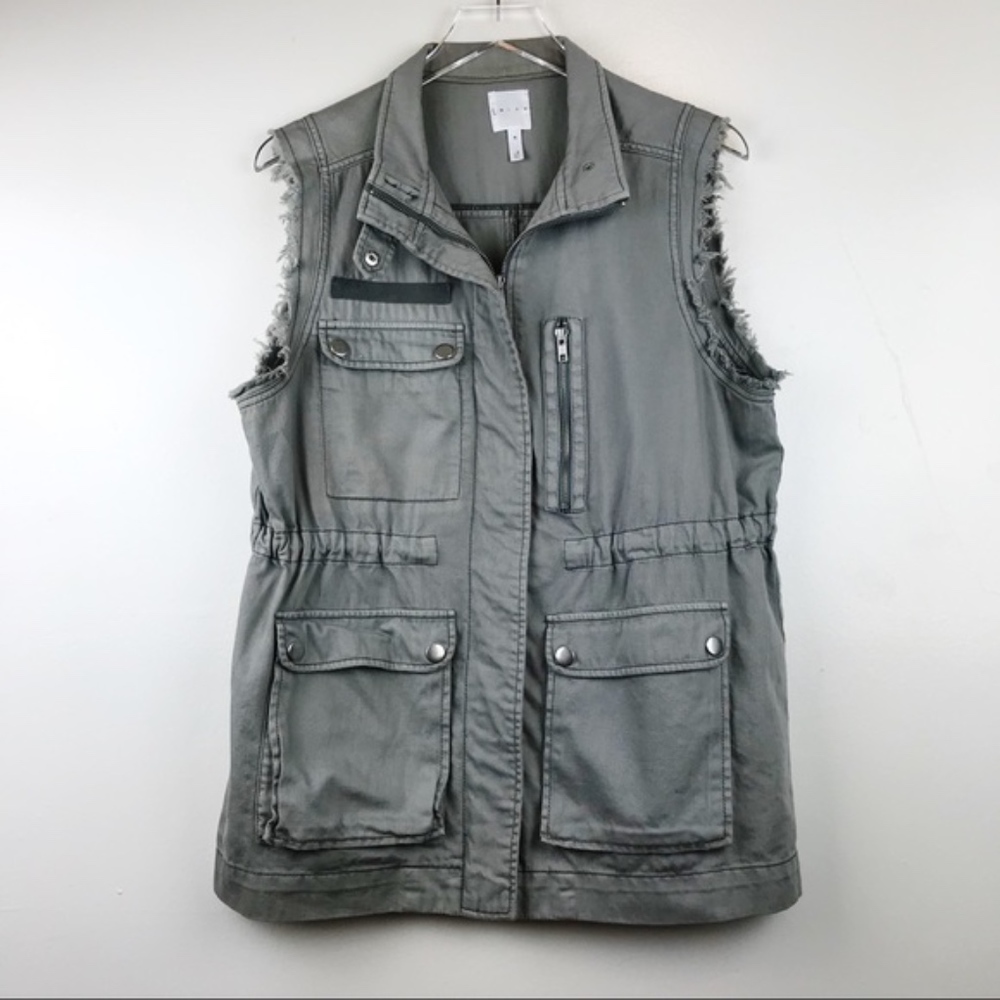 Leith Utility Cargo Vest, Light Olive